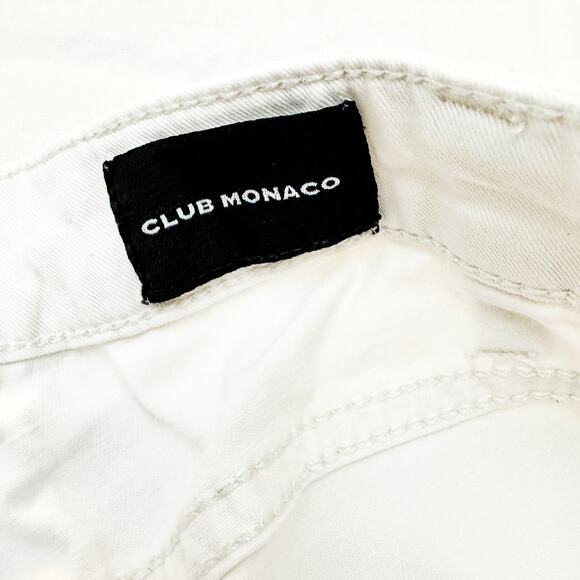 Club Monaco White Motorcycle Denim Jean Skinny Leg Size 28 - Picture 6 of 8